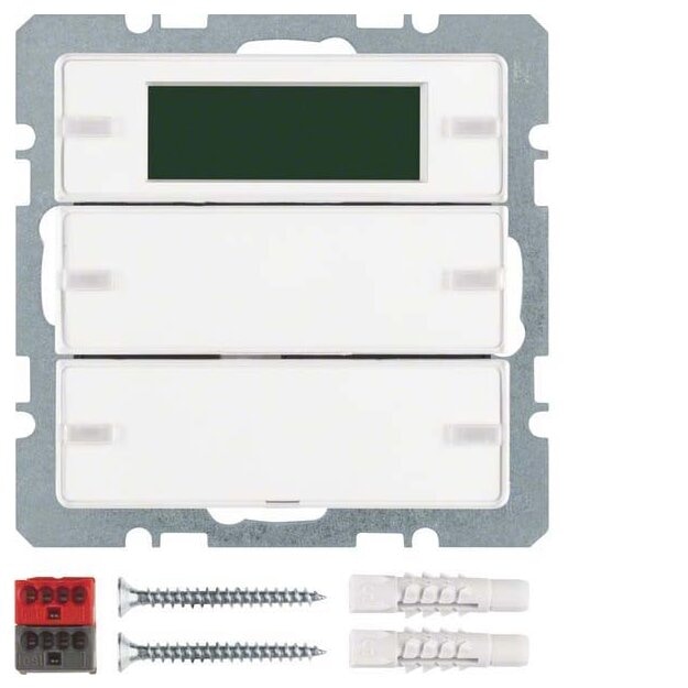 Berker 75662729 Tastsensor 2-fach mit Beschriftungsfeldern RTR Display Q.1/Q.3 Polarweiß samt
