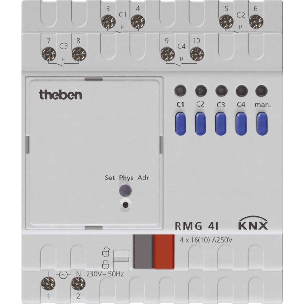 Theben 4930210 Schaltaktor 100-240V AC RMG 4 I KNX