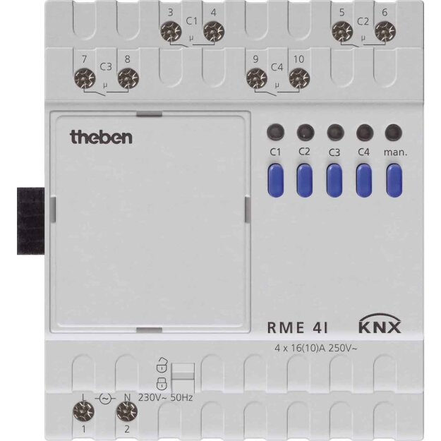 Theben 4930215 Schaltaktor 100-240V AC RME 4 I KNX