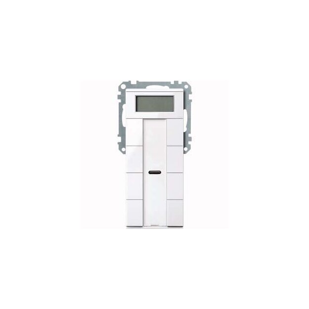 Merten MEG6214-0325 Taster 4-fach plus mit Raumtemperaturregler Aktivweiß glänzend System M