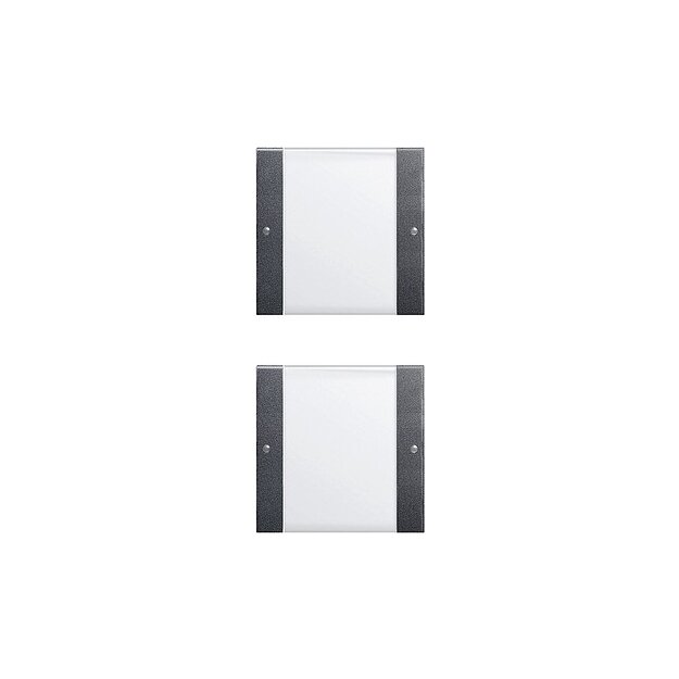 Gira 213228 Wippenset 2-fach (1+1) Beschriftungsfeld System 55 Klar/Anthrazit