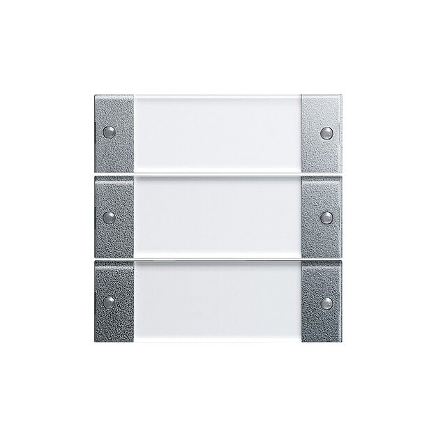 Gira 213326 Wippenset 3-fach Beschriftungsfeld System 55 Klar/Farbe Alu