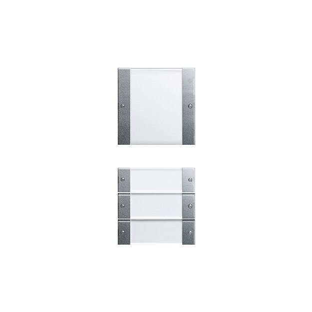 Gira 213426 Wippenset 4-fach (1+3) Beschriftungsfeld System 55 Klar/Farbe Alu