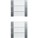 Gira 213626 Wippenset 6-fach (3+3) Beschriftungsfeld...