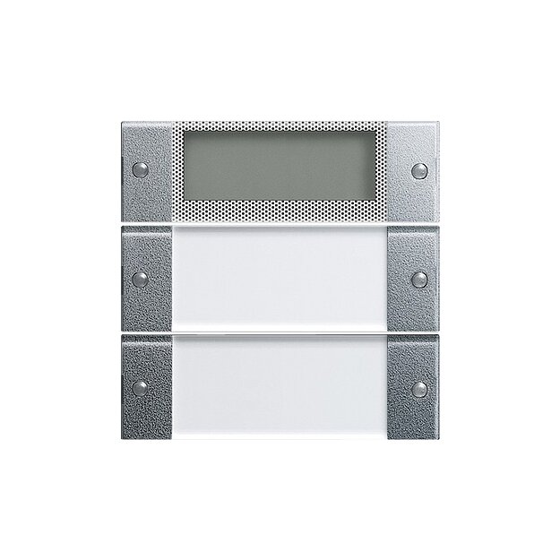 Gira 214226 Wippenset 2-fach Plus Beschriftungsfeld System 55 Klar/Farbe Alu
