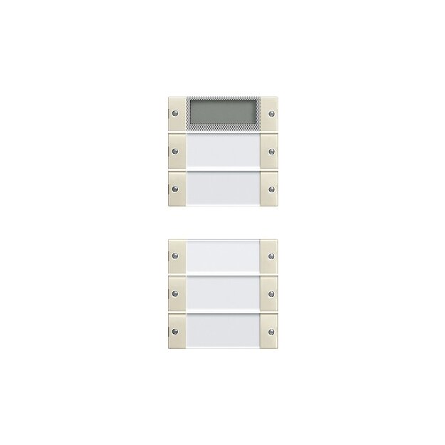 Gira 214501 Wippenset 5-fach Plus (2+3) Beschriftungsfeld System 55 Klar/Cremeweiß