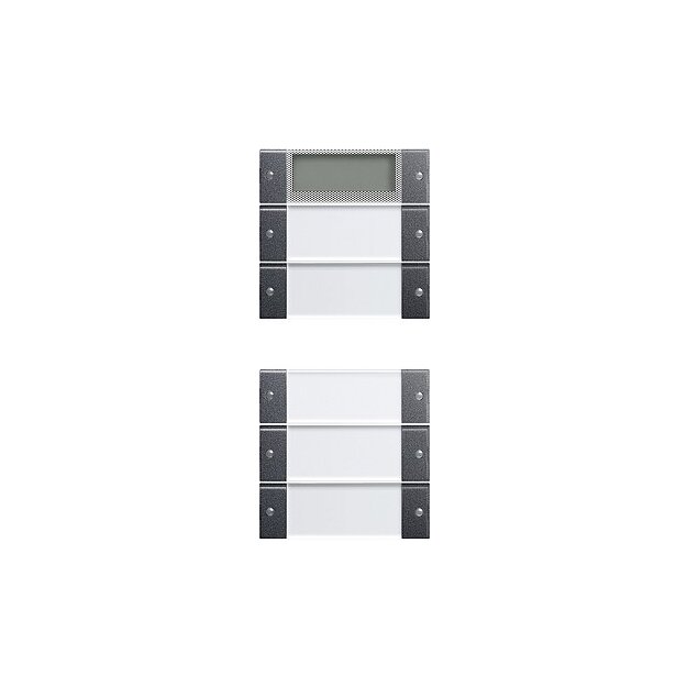 Gira 214528 Wippenset 5-fach Plus (2+3) Beschriftungsfeld System 55 Klar/Anthrazit