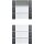 Gira 214528 Wippenset 5-fach Plus (2+3) Beschriftungsfeld System 55 Klar/Anthrazit