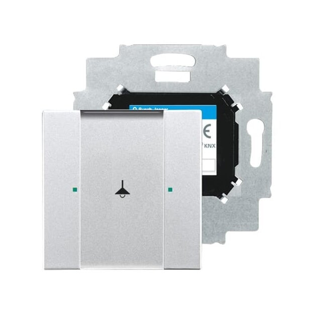 Busch-Jaeger 6125/01-83 Bedienelement 1-fach mit beiliegendem Busankoppler (Kunststoff (lackiert)) Alusilber 2CKA006115A0181