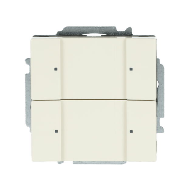 Busch-Jaeger 6126/01-82 Bedienelement, 2-fach mit beiliegendem Busankoppler (Thermoplast) Weiß 2CKA006116A0171