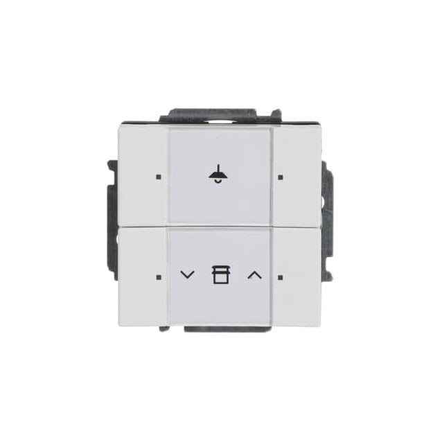 Busch-Jaeger 6126/01-84 Bedienelement, 2-fach mit beiliegendem Busankoppler (Thermoplast) Studioweiß 2CKA006116A0173