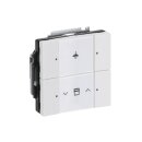 Busch-Jaeger 6126/01-84 Bedienelement, 2-fach mit beiliegendem Busankoppler (Thermoplast) Studioweiß 2CKA006116A0173