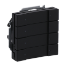 Busch-Jaeger 6127/01-885 Bedienelement, 4-fach mit beiliegendem Busankoppler (Kunststoff (lackiert)) Schwarz Matt 2CKA006117A0208