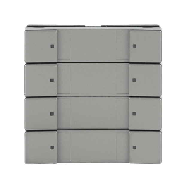 Busch-Jaeger 6127/02-866 Bedienelement, 4/8-fach Multifunktion/Farbkonzept (Kunststoff (lackiert)) Edelstahl 2CKA006117A0216