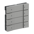 Busch-Jaeger 6127/02-866 Bedienelement, 4/8-fach Multifunktion/Farbkonzept (Kunststoff (lackiert)) Edelstahl 2CKA006117A0216