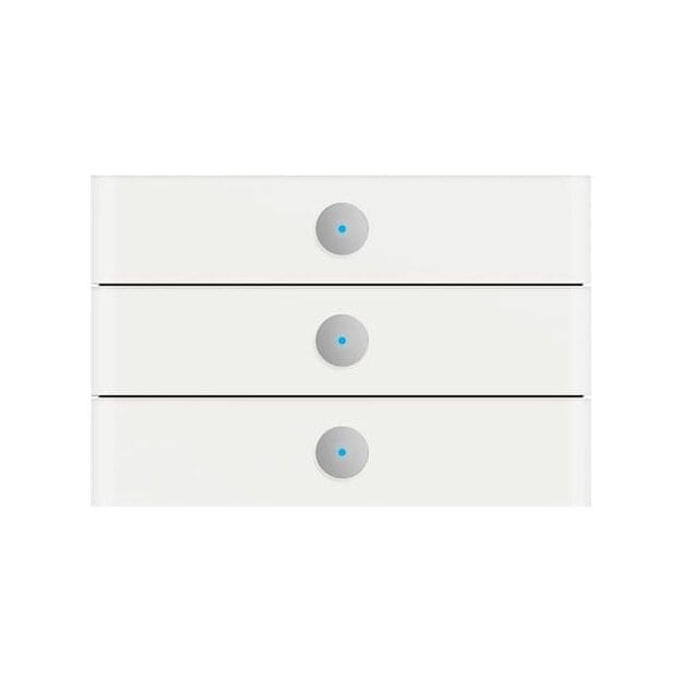 Busch-Jaeger 6342-811-101 Bedienelement 3-fach Busch-priOn® (Glas) Glas Weiß 2CKA006310A0171