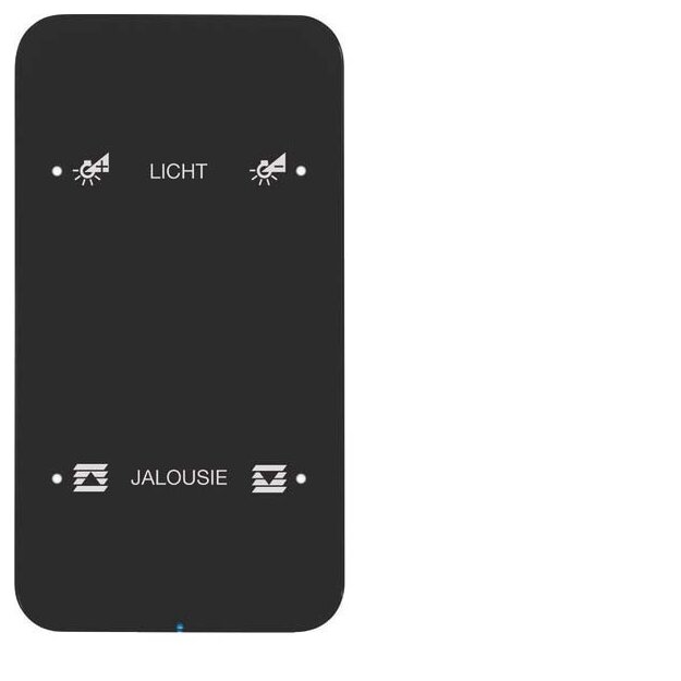 Berker 75142165 Touch-Sensor 2-fach Komfort R.1 Glas konfiguriert Schwarz