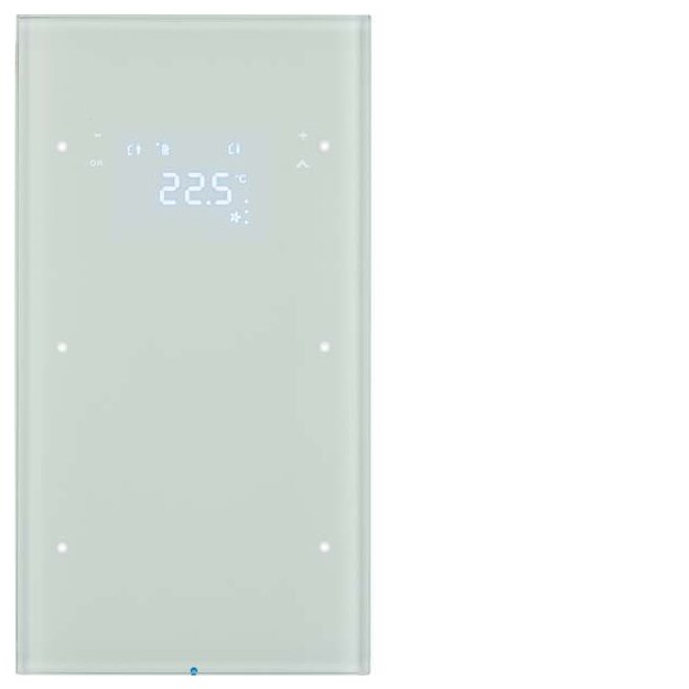Berker 75642050 Touchsensor 2-fach mit Temperaturregler R.3 Glas Polarweiß