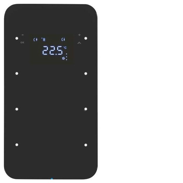 Berker 75643065 Touchsensor 3-fach mit Temperaturregler R.1 Glas Schwarz