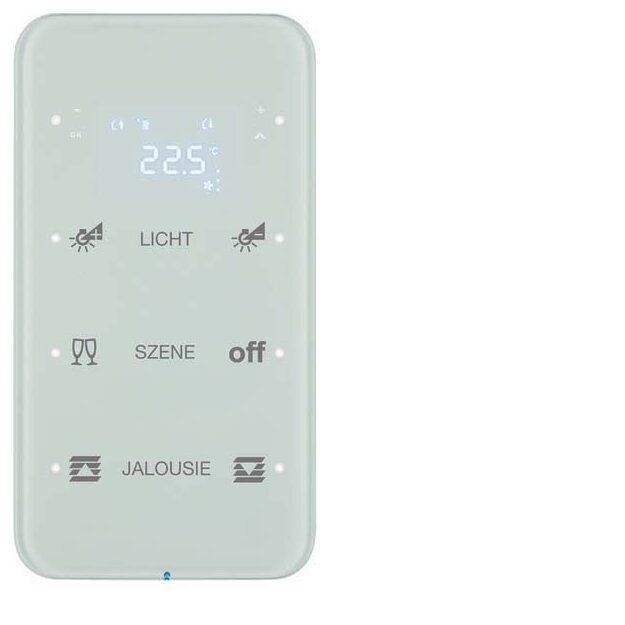Berker 75643160 Touchsensor 3-fach mit Temperaturregler R.1 Glas konfiguriert Polarweiß
