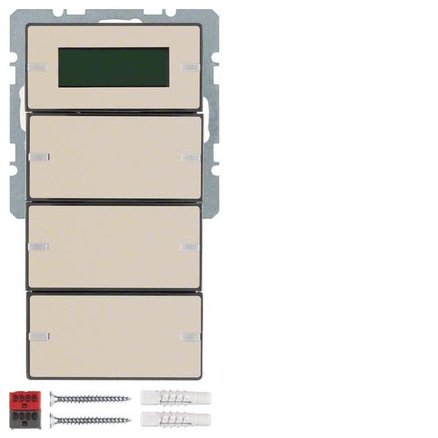 Berker 75663726 Tastsensor 3-fach mit Beschriftungsfeldern RTR Display Q.1/Q.3 Anthrazit samt