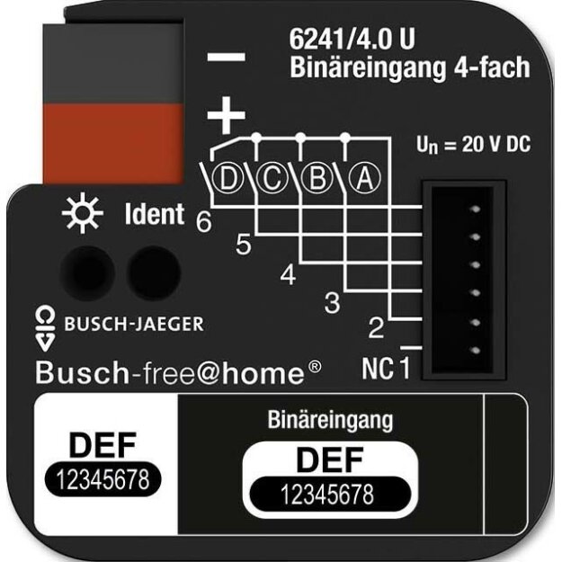 Busch-Jaeger 6241/4.0 U Binäreingang 4-fach, UP für Busch-free@home® 2CKA006220A0005