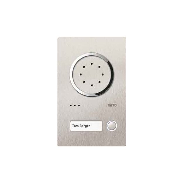 Ritto 1810120 Acero Edelstahl-Türstation Audio 1 WE Audio Edelstahl