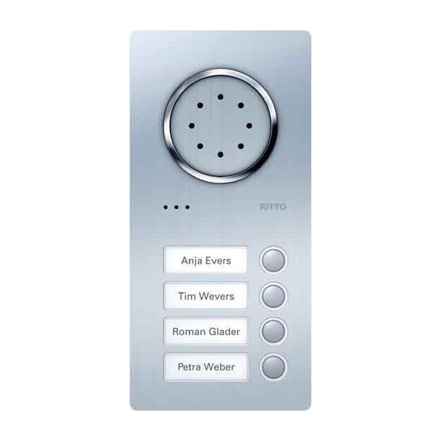 Ritto 1810420 Acero Edelstahl-Türstation Audio 4 WE Audio Edelstahl