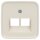 Busch-Jaeger 1803-02-212 Zentralscheibe 2-fach (Thermoplast) Weiß Busch-Duro 2000® SI 2CKA001753A8956