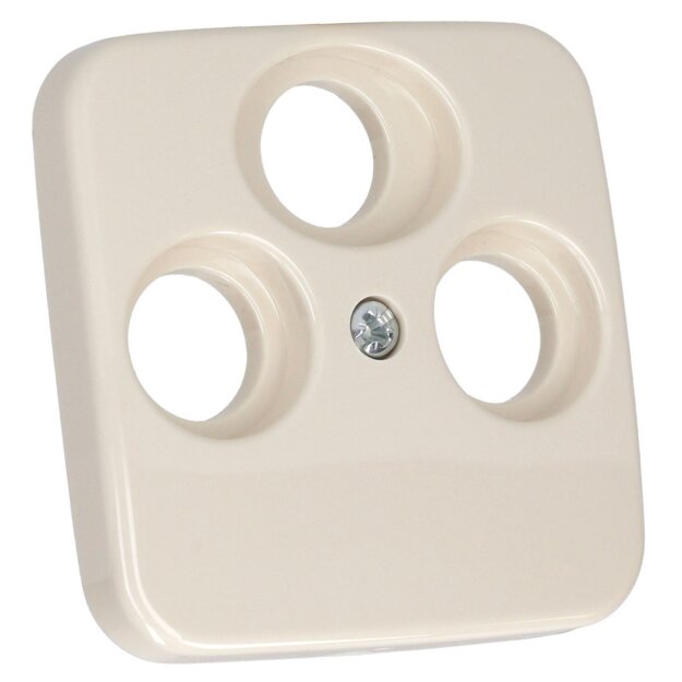 Busch-Jaeger 1743-03-212 Zentralscheibe als Abdeckung für handelsübliche Antennensteckdosen (Duroplast) Weiß Busch-Duro 2000® SI 2CKA001724A1747