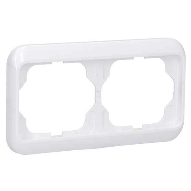 Busch-Jaeger 1722-24G Abdeckrahmen 2-fach Rahmen (Thermoplast) Studioweiß Hochglanz alpha 2CKA001754A2700