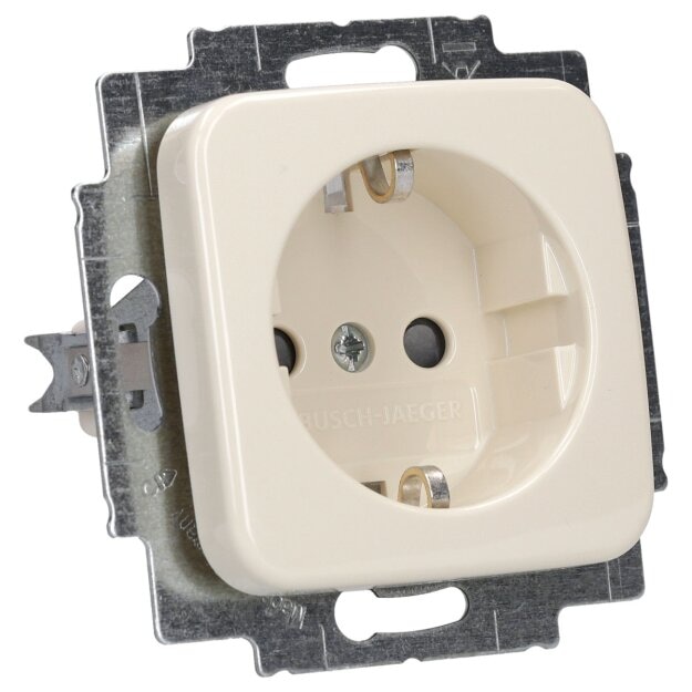 Busch-Jaeger 20 EUCKS-212 SCHUKO® Steckdosen-Einsatz mit erh. Berührungsschutz (Duroplast) Weiß 2CKA002013A4375