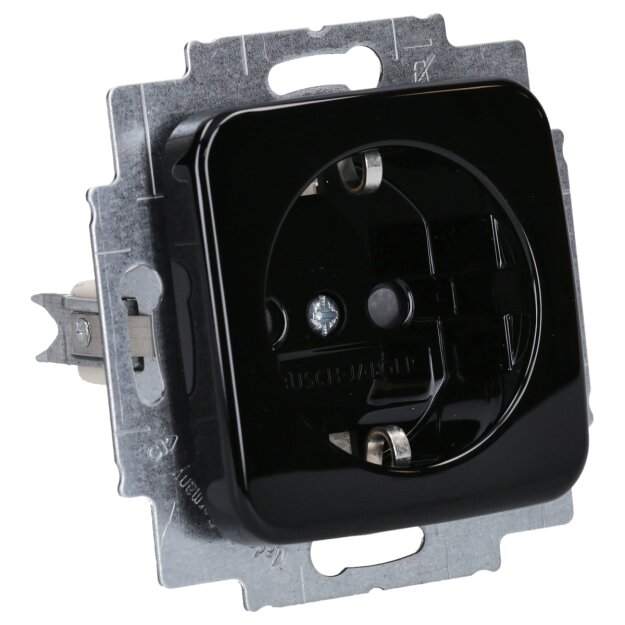 Busch-Jaeger 20 EUCKS-215 SCHUKO® Steckdosen-Einsatz mit erh. Berührungsschutz (Thermoplast) Schwarz Reflex SI 2CKA002013A4706