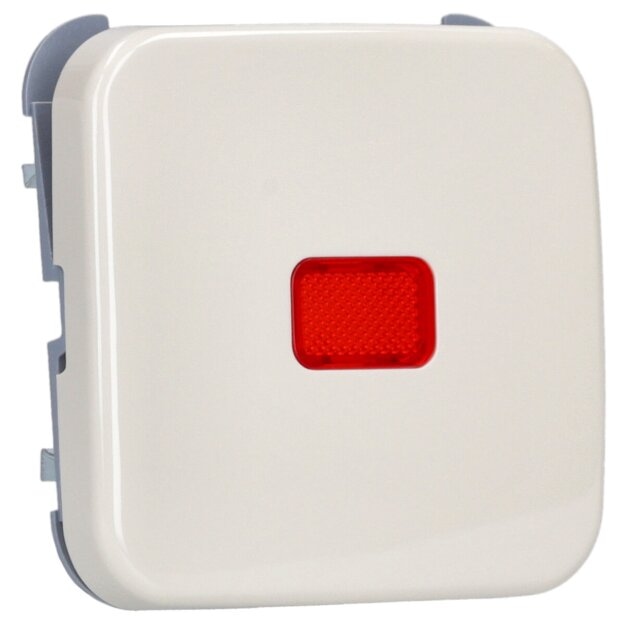 Busch-Jaeger 2509-212 Wippe mit roter Kalotte (Duroplast) Weiß Busch-Duro 2000® SI 2CKA001731A0256