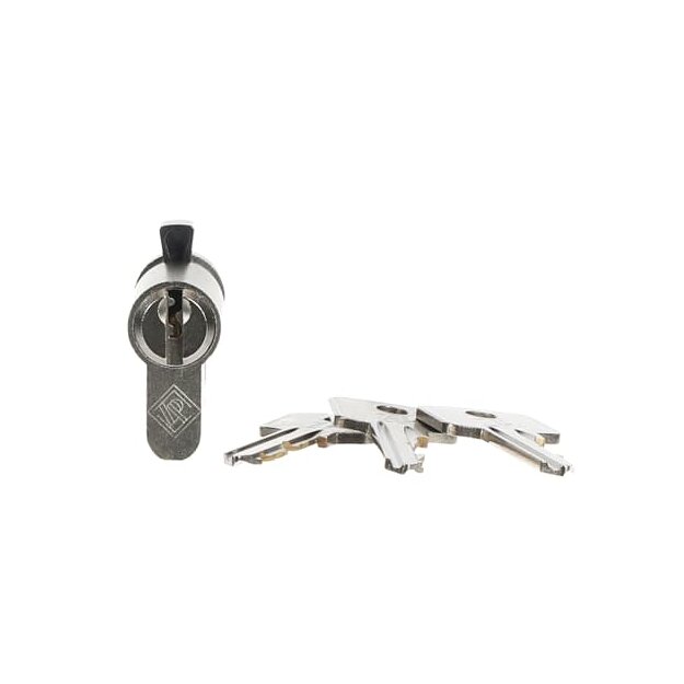 Busch-Jaeger 0521 PZ-GS DIN-Profilhalbzylinder gleichschließend, mit 3 Schlüsseln (Metall) Glänzend 2CKA000470A0021