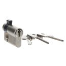 Busch-Jaeger 0521 PZ-GS DIN-Profilhalbzylinder gleichschließend, mit 3 Schlüsseln (Metall) Glänzend 2CKA000470A0021