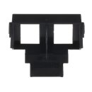 Busch-Jaeger 1875 EB Sockel 2 x 8-polige Modular Jack Kat.5E und Kat. 6 geschirmt/ungeschirmt (Thermoplast) Anthrazit 2CKA001764A0315
