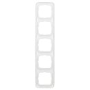 Busch-Jaeger 2515-214 Abdeckrahmen 5-fach Rahmen (Thermoplast) Alpinweiß Reflex SI 2CKA001725A0969