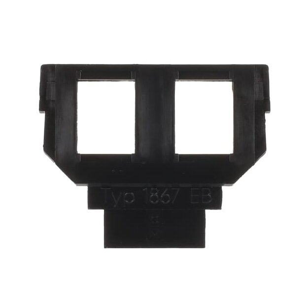 Busch-Jaeger 1867 EB Sockel 2 x 6- und 8-polige Modular-Jack, Kat. 3 (Thermoplast) Anthrazit 2CKA001764A0182