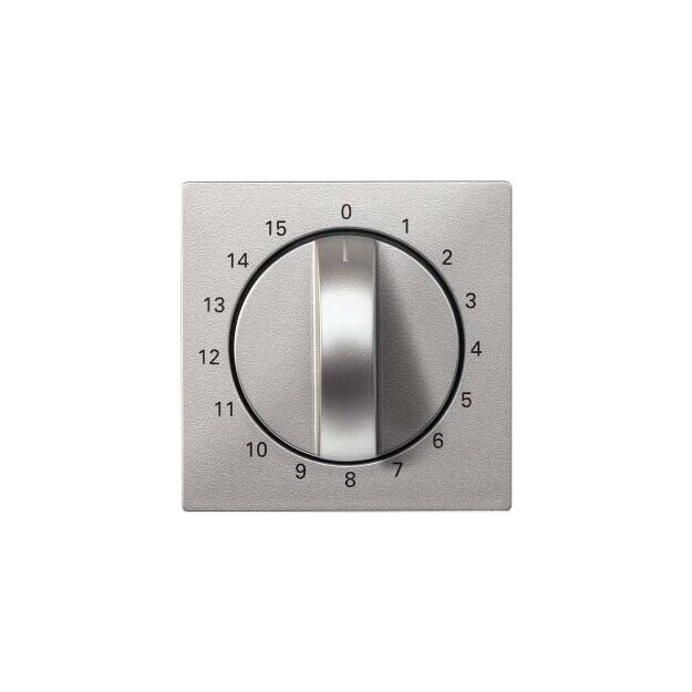 Merten 539060 Zentralplatte für Zeitschalter-Einsatz 15 min Aluminium System M