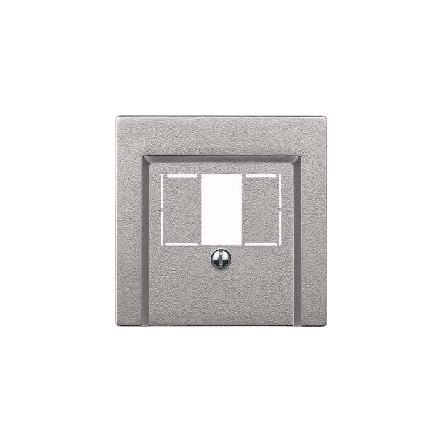 Merten 297960 Zentralplatte für TAE/Audio/USB Aluminium System M