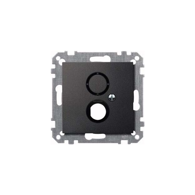 Merten 468514 Zentralplatte für BNC/TNC-Buchse Anthrazit System M