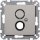 Merten 468560 Zentralplatte für BNC/TNC-Buchse Aluminium System M