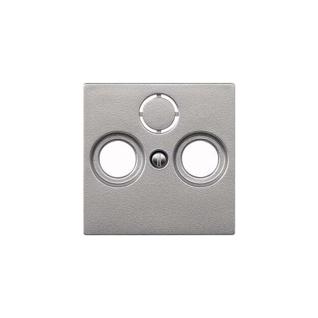Merten 297560 Zentralplatte für Antennensteckdosen Aluminium System M