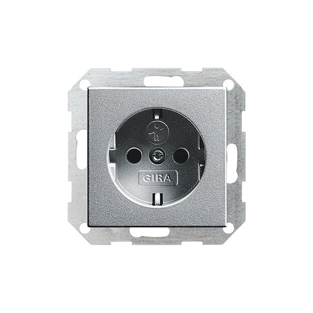 Gira 045326 Schuko Shutter System 55 Farbe Alu