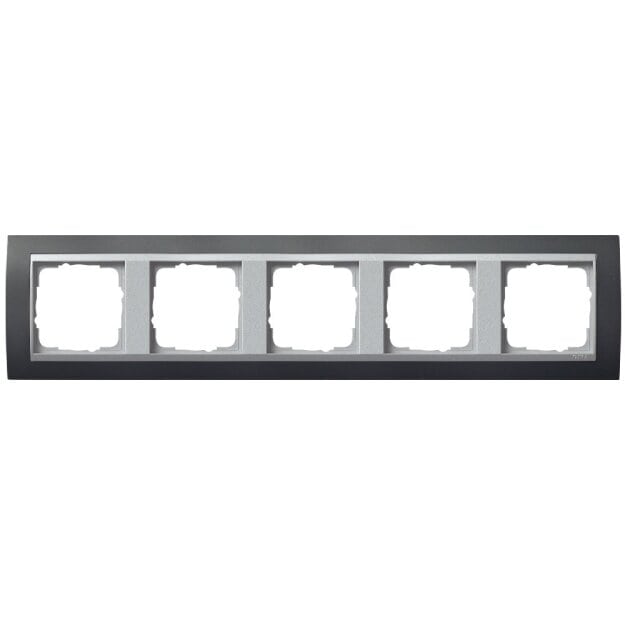 Gira 021581 Abdeckrahmen 5-fach Zwischenrahmen Farbe Alu Gira Event Anthrazit