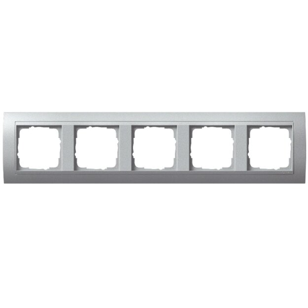Gira 021536 Abdeckrahmen 5-fach Zwischenrahmen Farbe Alu Gira Event Farbe Alu
