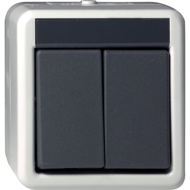Gira 015530 Wipptaster Serientaster WG AP Grau