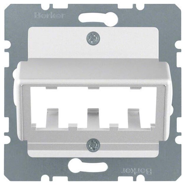 Berker 14271404 Zentralplatte für 3 MINI-COM Module Zentralplattensystem Alu matt