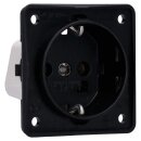 Berker 9418505 Steckdose SCHUKO mit Schraubklemmen Integro Modul-Einsätze Schwarz matt